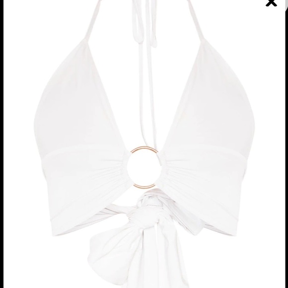 NWT PLT White wrap top - Picture 2 of 4